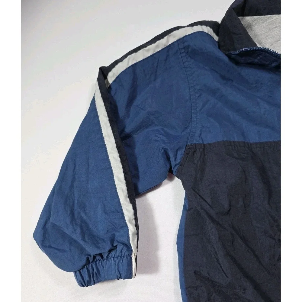 Vintage 90s OshKosh B'Gosh Windbreaker Jacket Kids Size 5 Blue Nylon